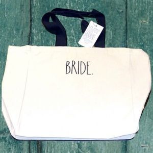 Rae Dunn BRIDE Oversized Canvas Reusable Tote NWT